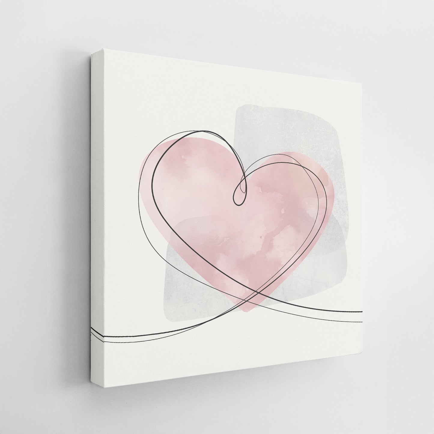 Set of Three Canvases ‘Blush Heart Trio’