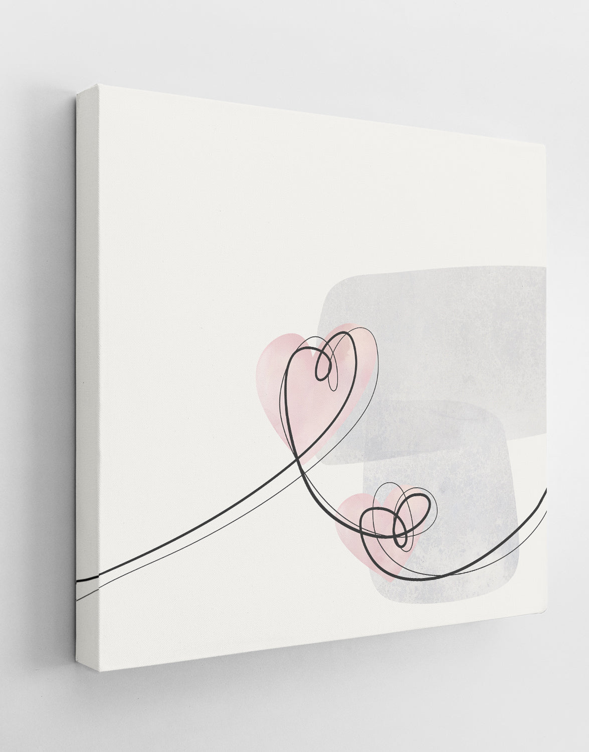 Set of Three Canvases ‘Blush Heart Trio’