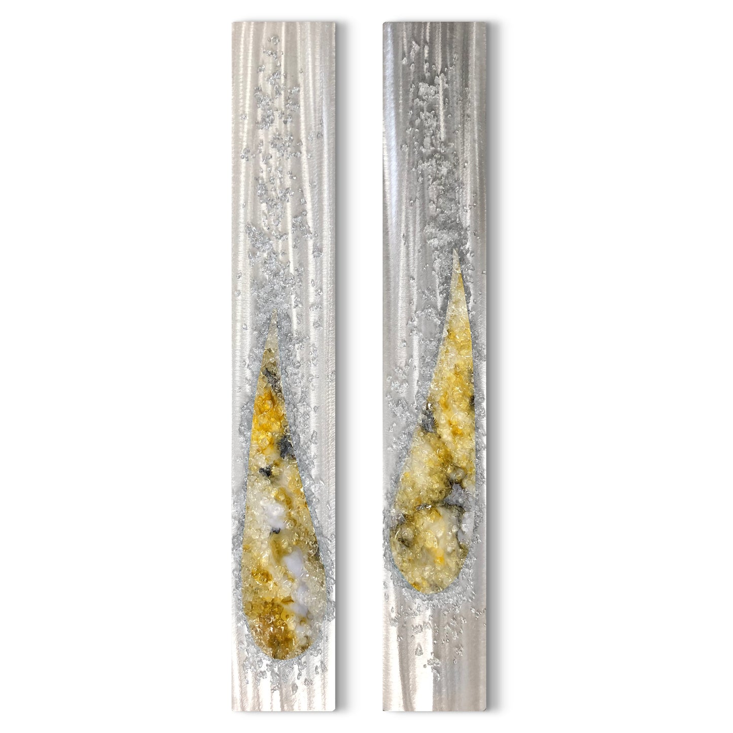 Angel Tears Crystal Glass Set, Mustard
