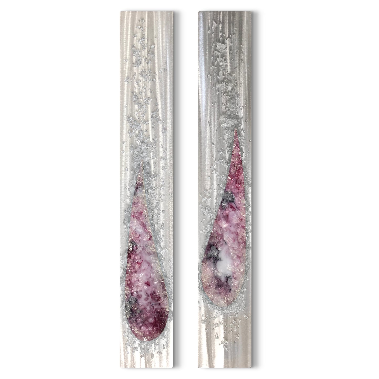 Angel Tears Crystal Glass Set, Berry Pink