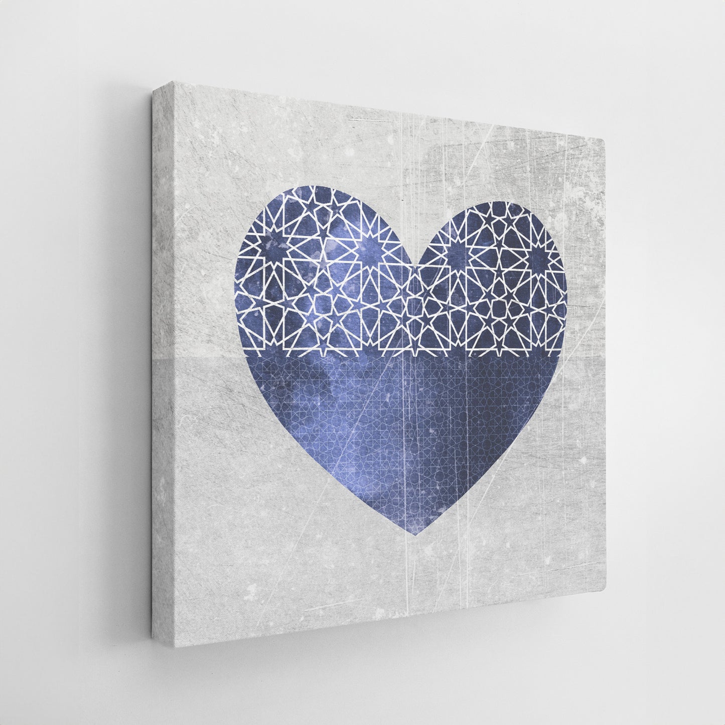 Set of Two Canvases ‘Navy Hearts’