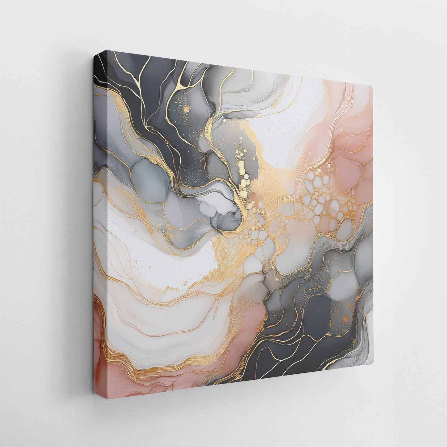 Set of Three Canvases ‘Marble Lux Blush’