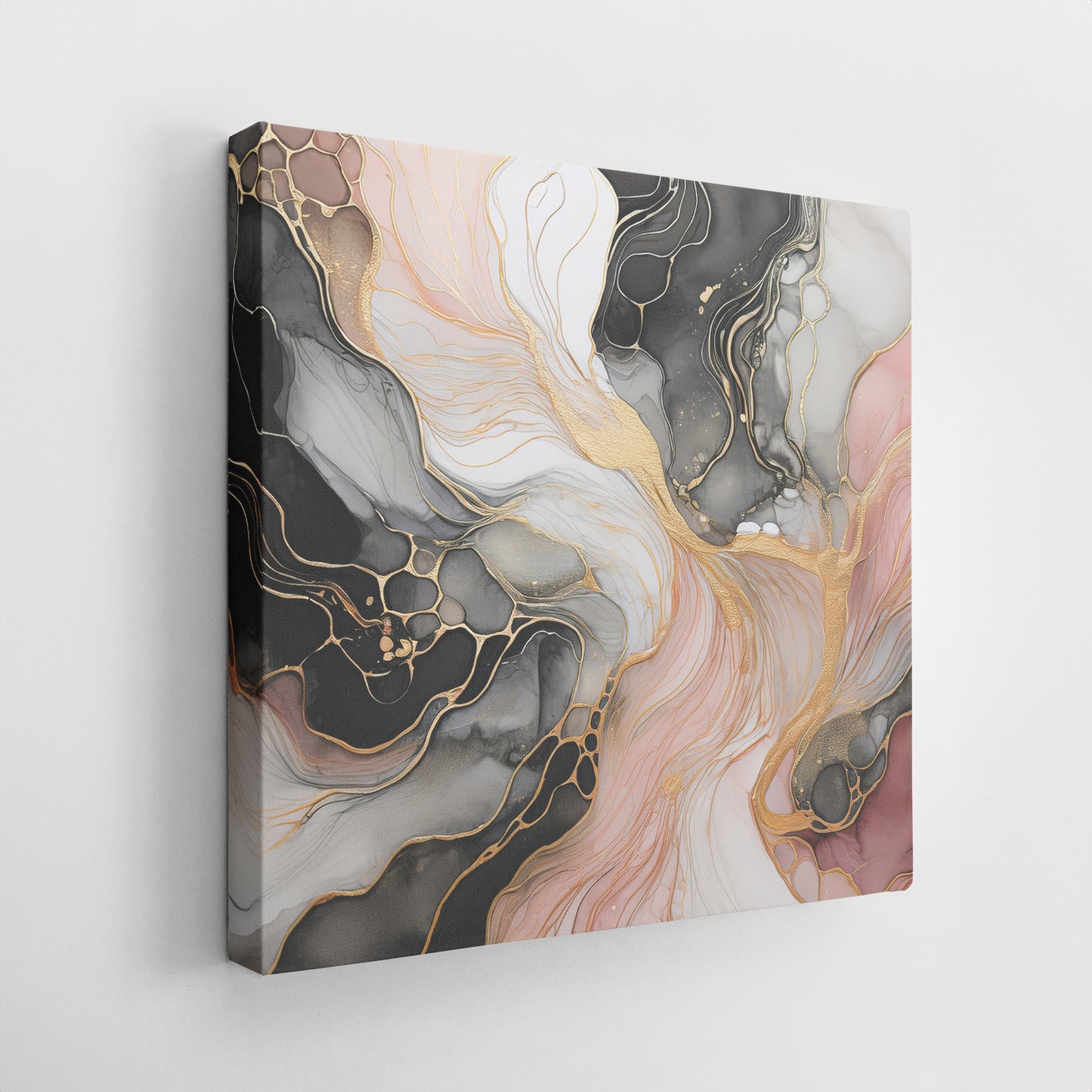 Set of Three Canvases ‘Marble Lux Blush’