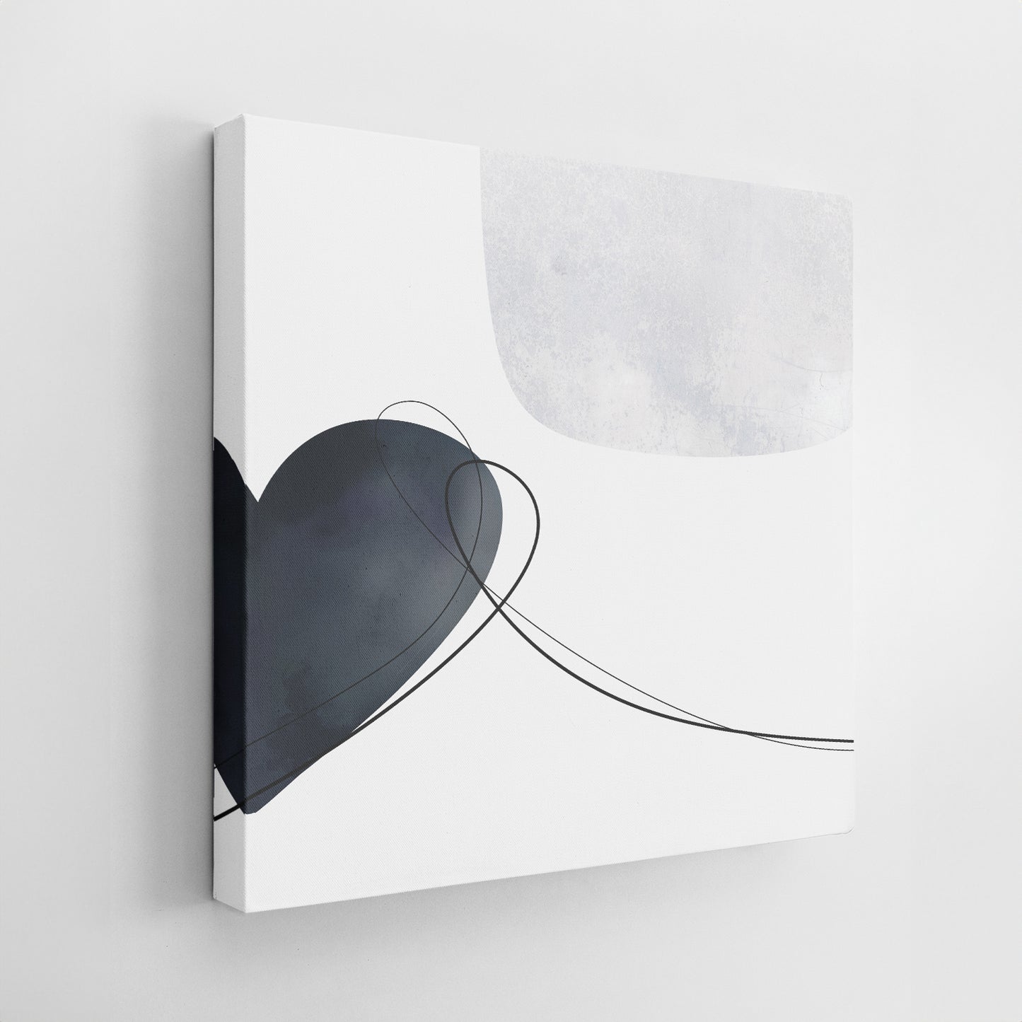 Set of Three Canvases ‘Navy Heart Trio’